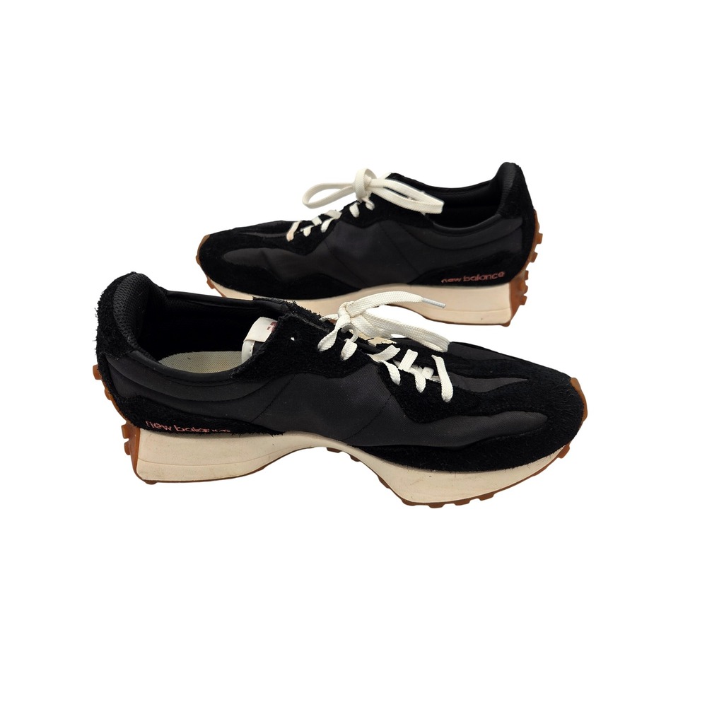 New Balance 327 Womens Black White Suede Nylon Retro Running Shoes WS327KC - Picture 4 of 9